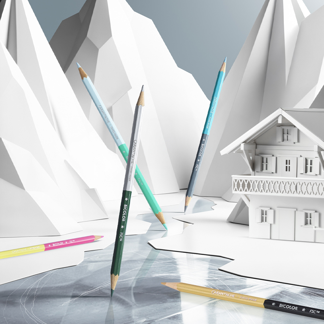 Bicolor Alpine Frost 9‑set + penseel