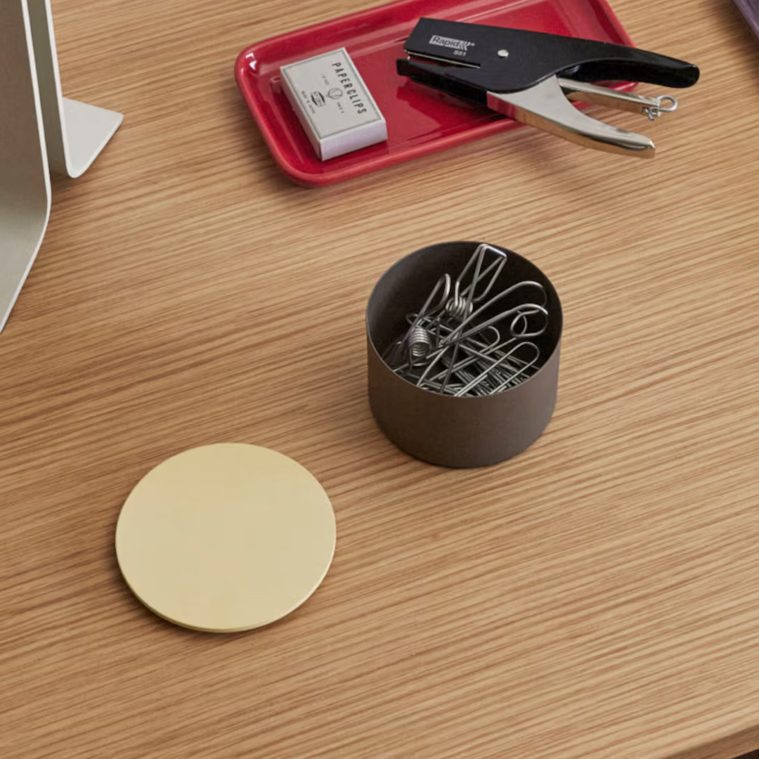 Opbergen District Box Small Bruin/Geel