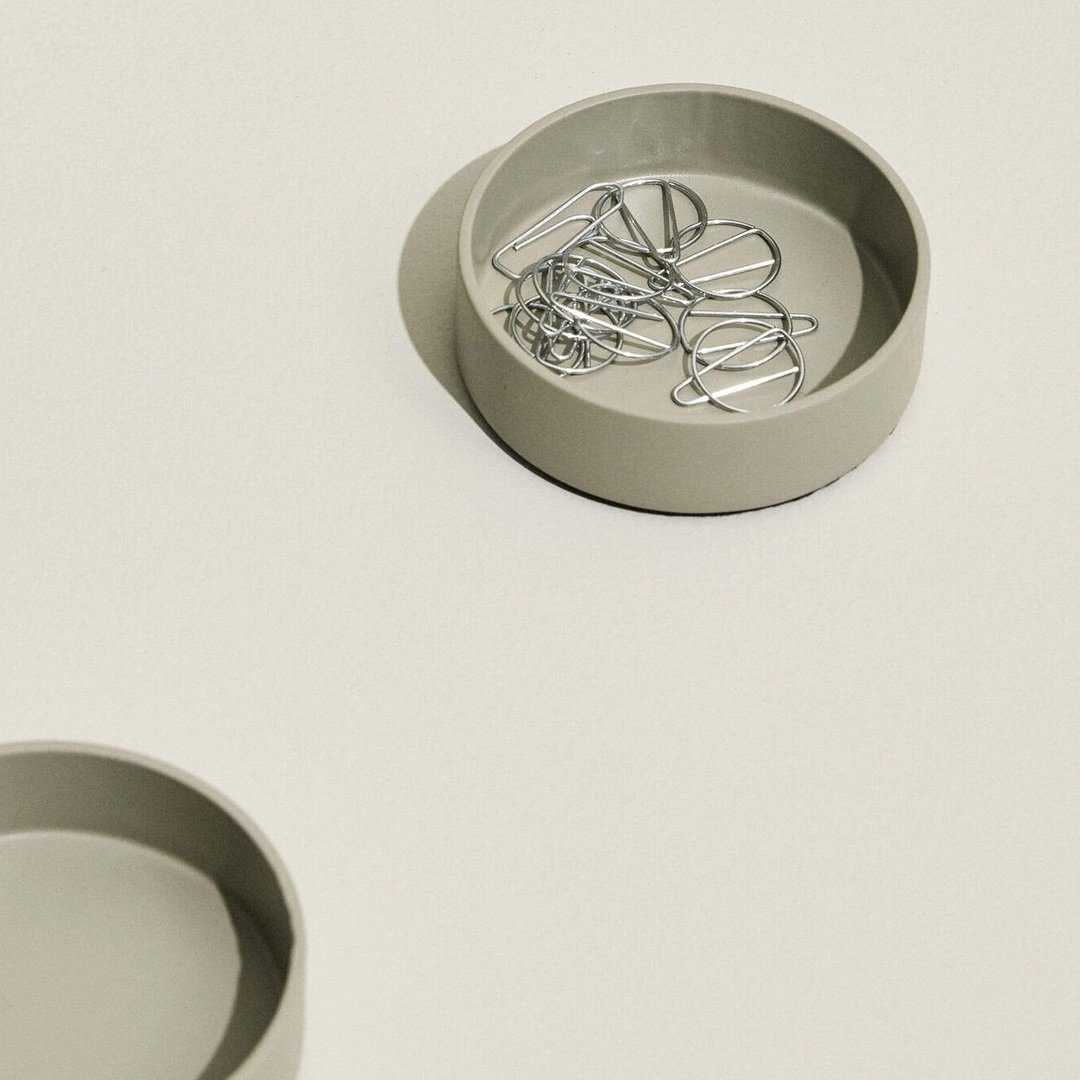 Bureau-opberger District Rond Lichtgrijs