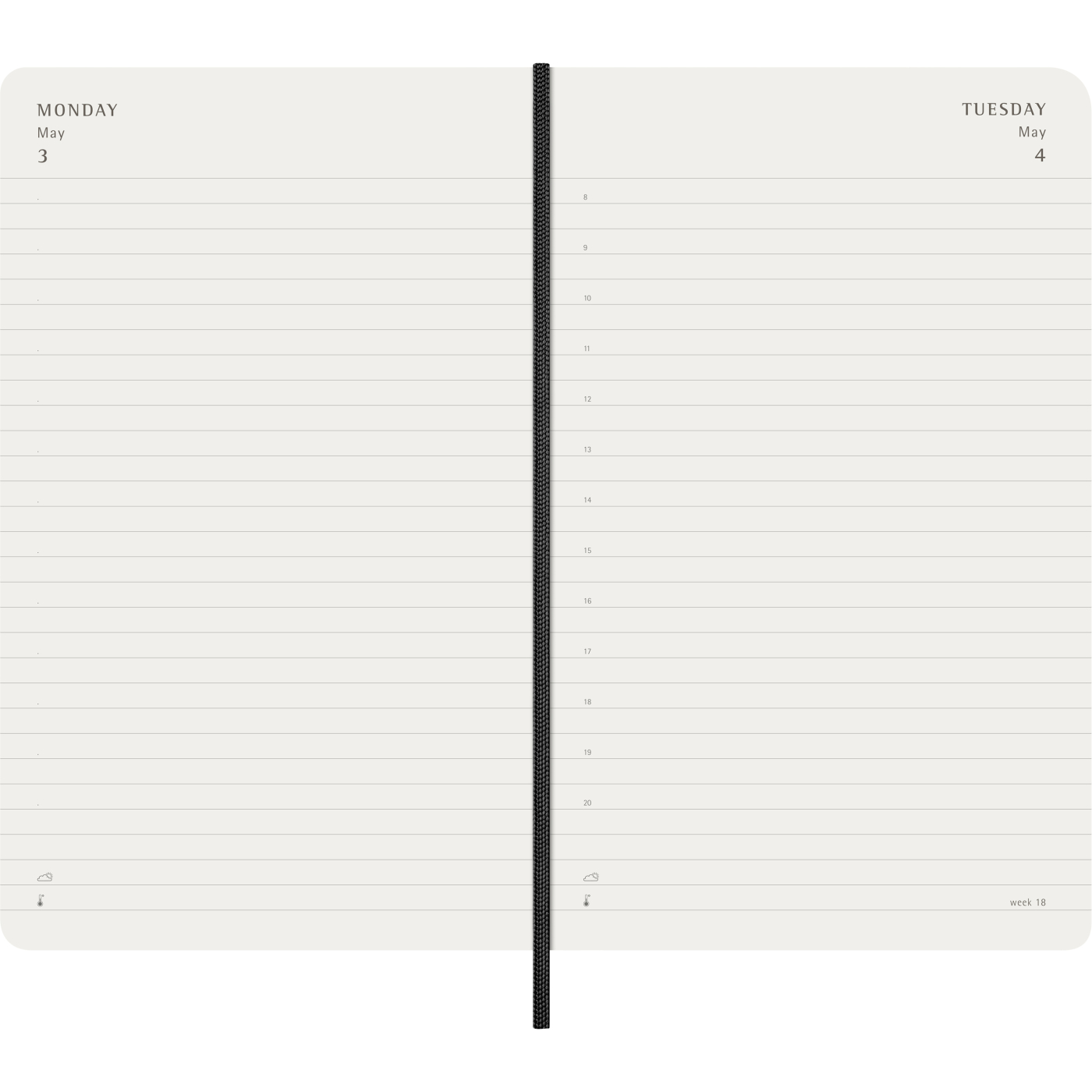 Kalender 12M Daily 2027 Softcover Large Black