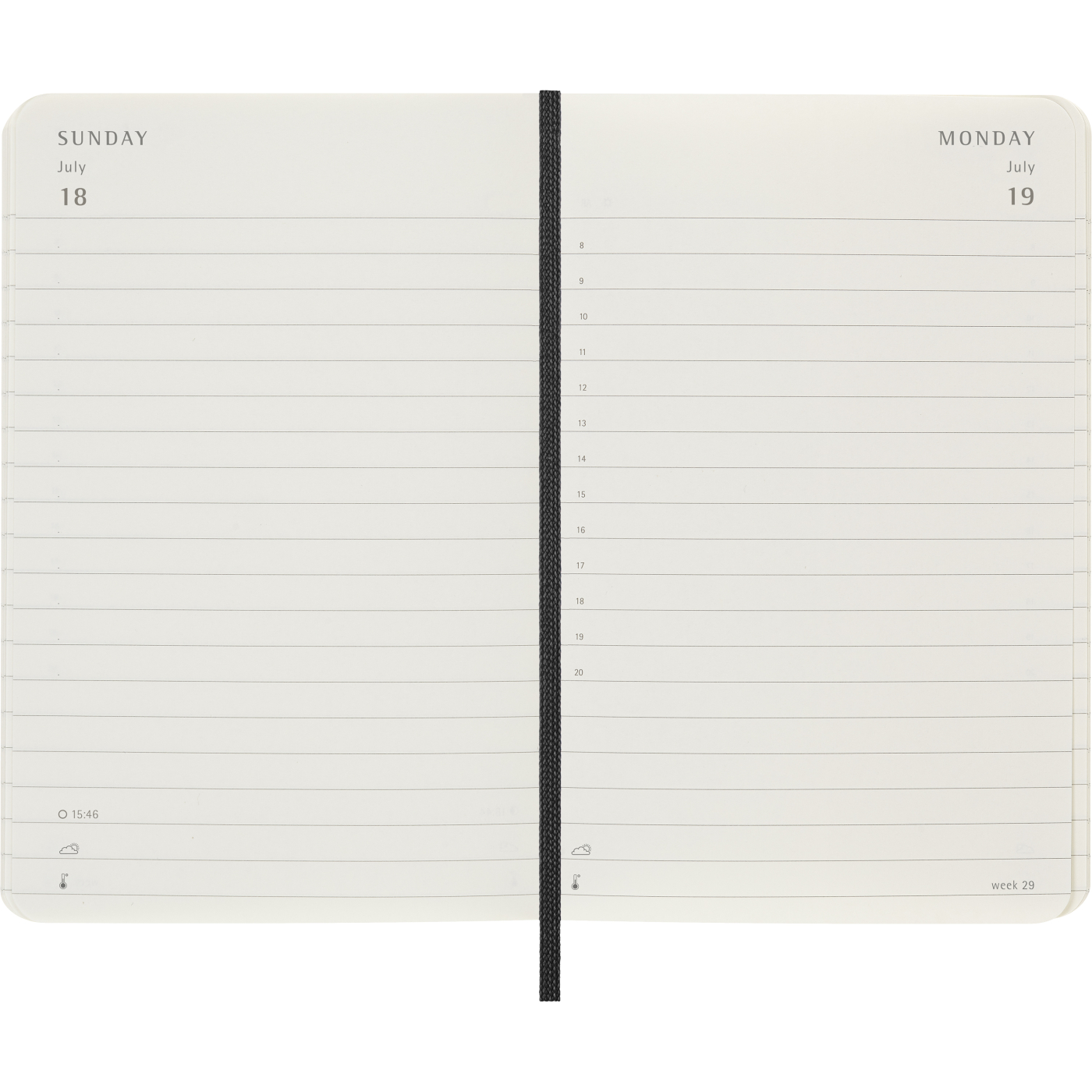 Kalender 12M Daily 2027 Softcover Pocket Black