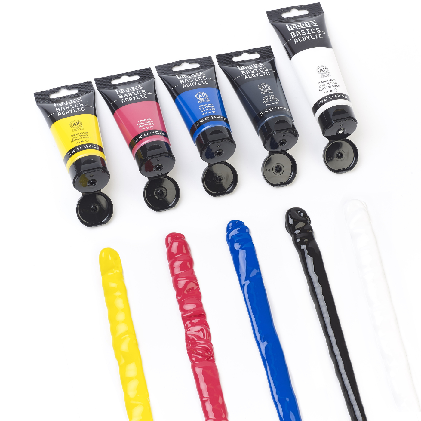 Acrylverf Basics Set 4x75 ml + 1x118 ml