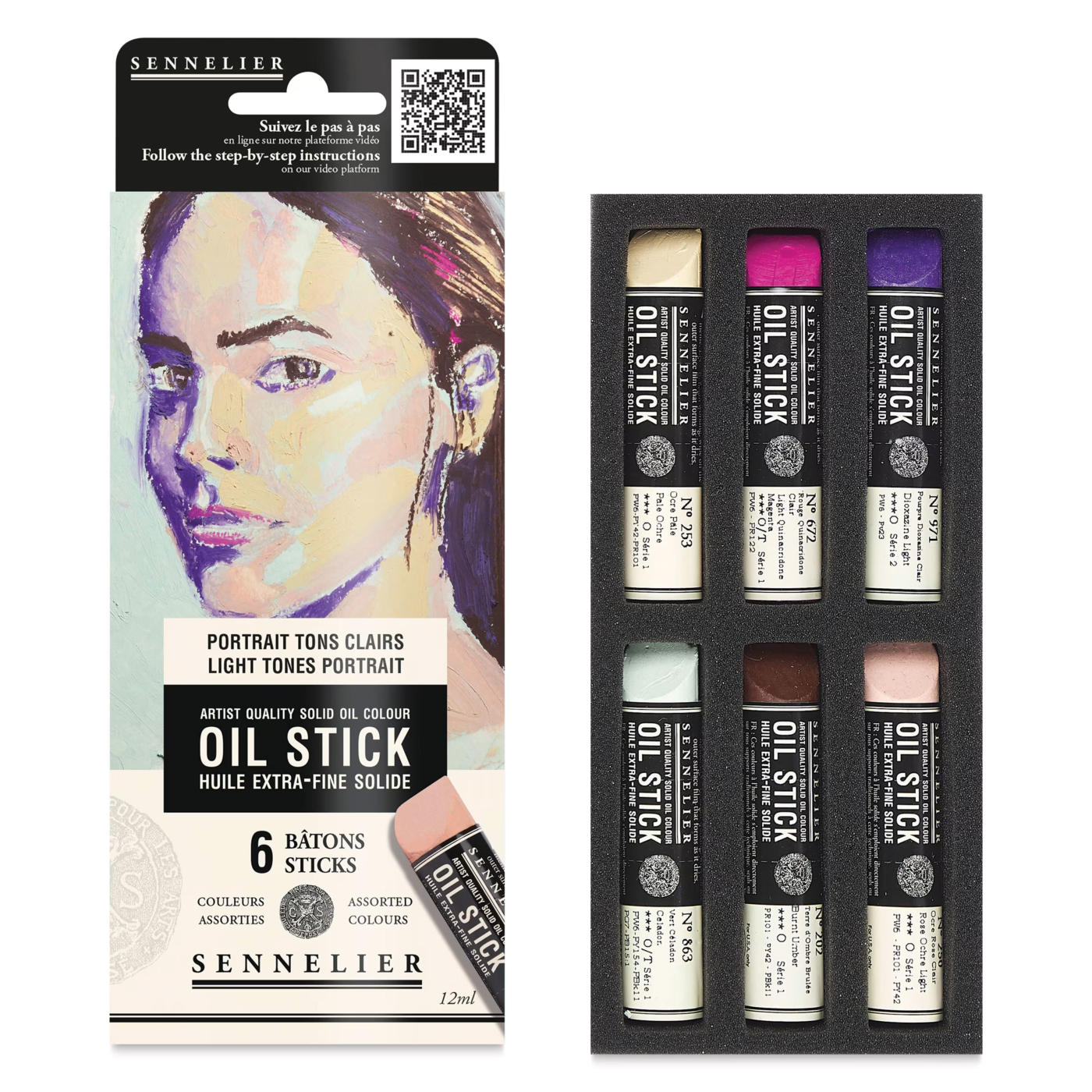 Oil Stick Mini 6-set Light tones Portrait