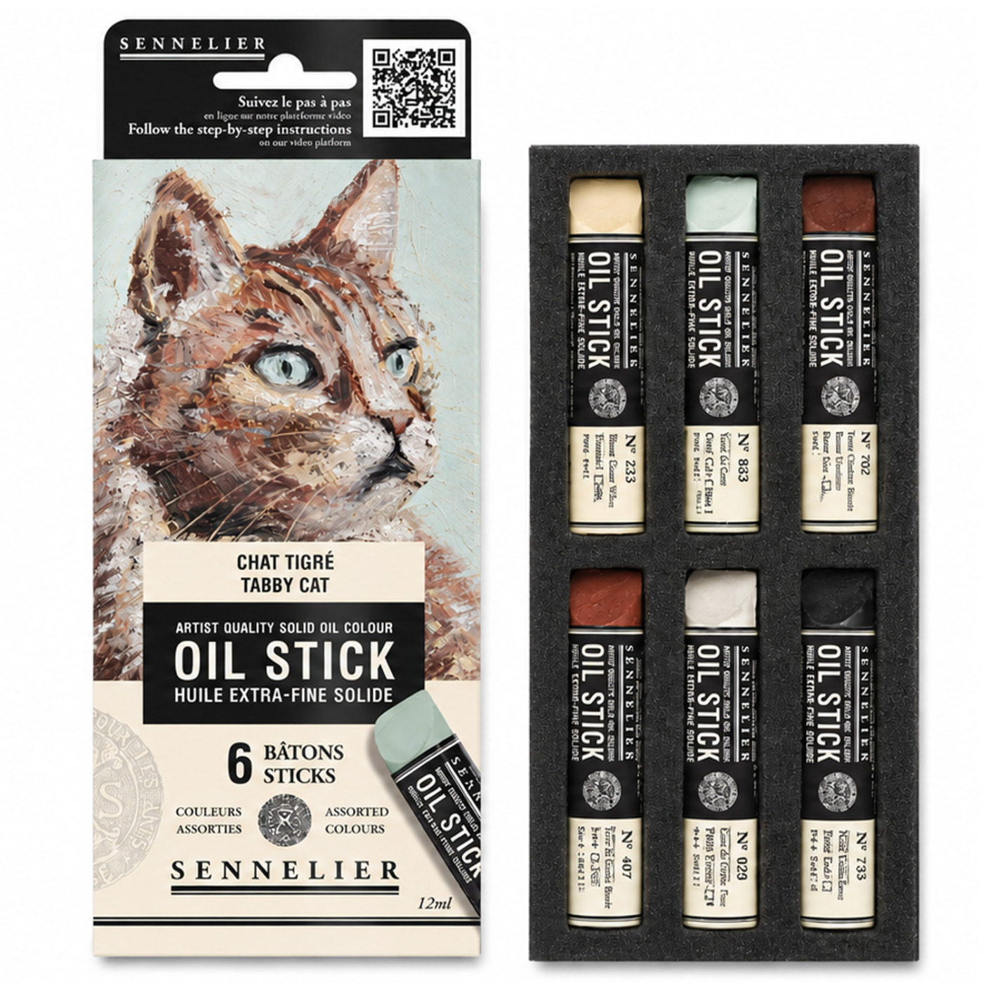 Oil Stick Mini 6-set Tabby cat