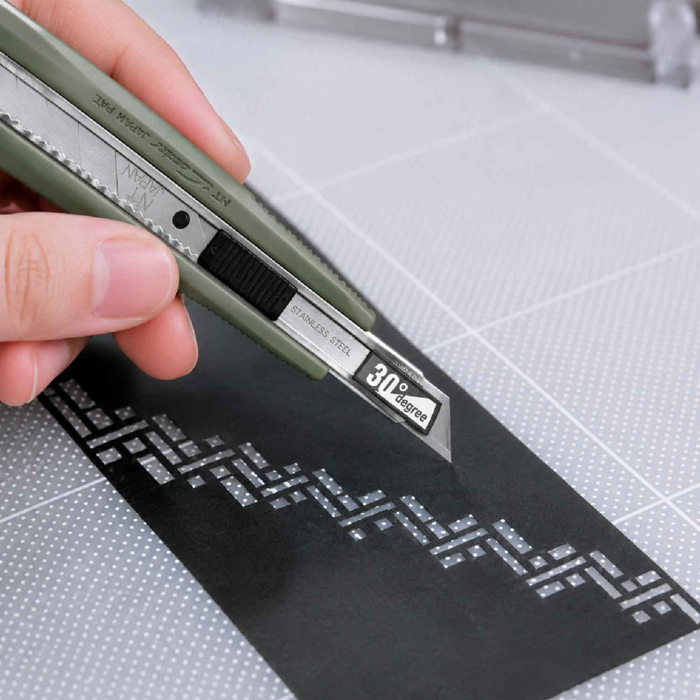 Afbreekmes AR30D Leaf Green