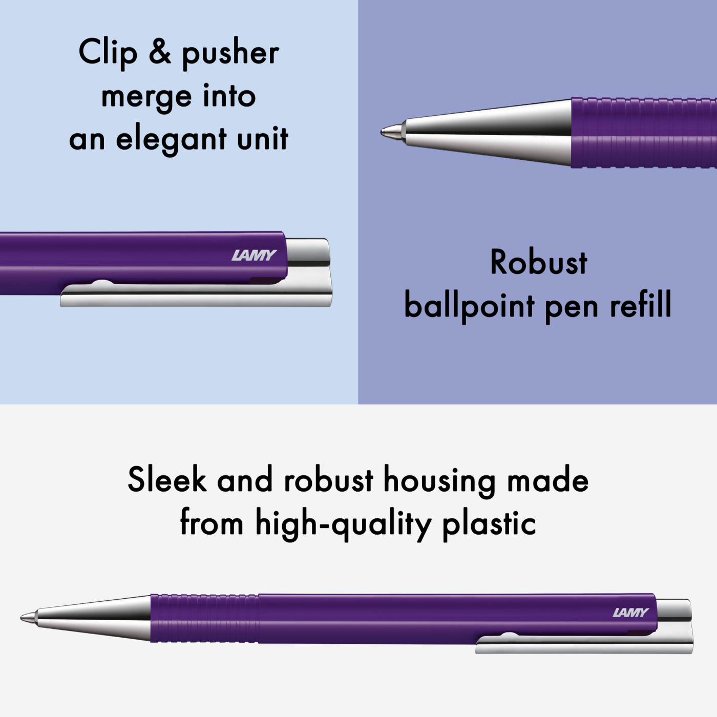 Logo M+ Aubergine Balpen