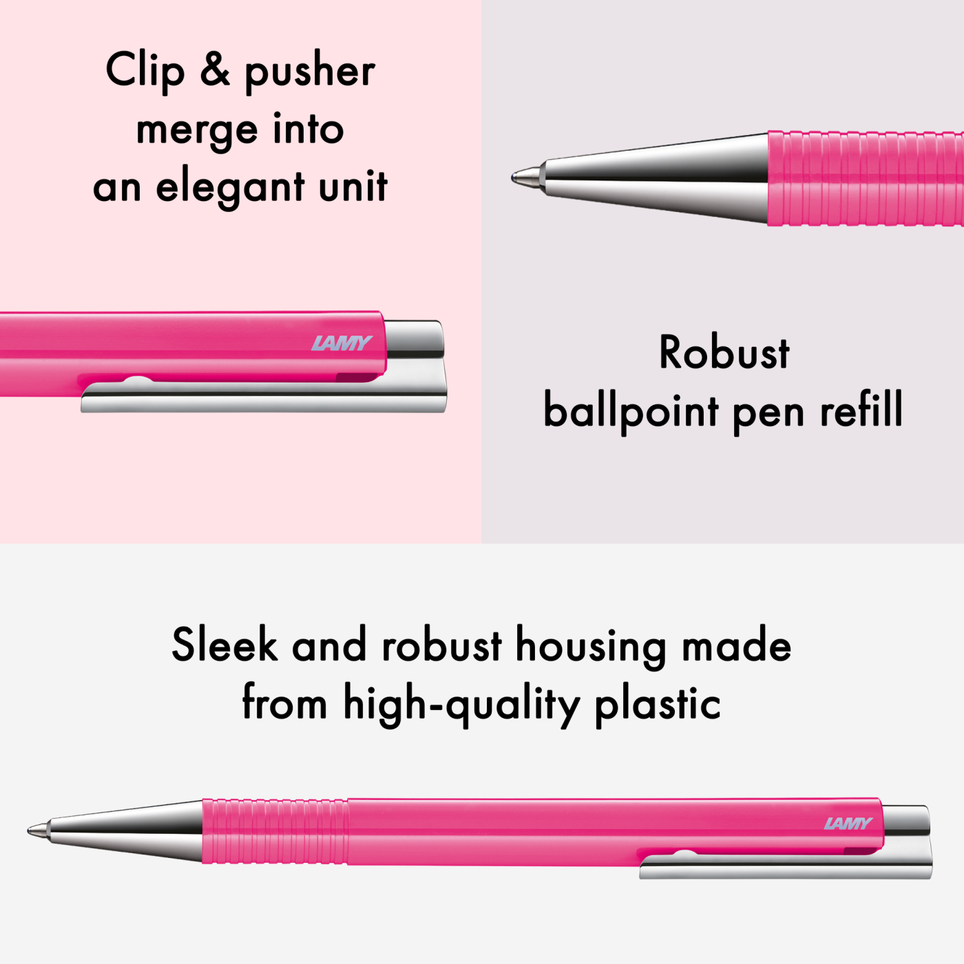 Logo M+ Neonpink Balpen