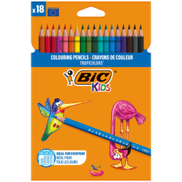 Kids Tropicolors Kleurpotloden 18-set (5 jaar+) in de groep Kids / Kinderpotloden en -stiften / Kleurpotloden voor kinderen bij Voorcrea (100240)