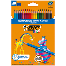 Kids Evolution Kleurpotloden 18-set (5 jaar+) in de groep Kids / Kinderpotloden en -stiften / Kleurpotloden voor kinderen bij Voorcrea (100242)