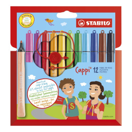 Cappi Viltstiften 12-pack (6 jaar+) in de groep Kids / Kinderpotloden en -stiften / Viltstiften voor kinderen bij Voorcrea (100264)
