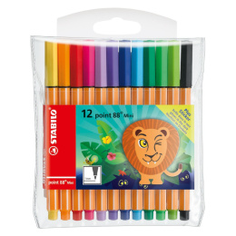 Point 88 Mini Fineliner 12-pack in de groep Pennen / Kunstenaarspotloden en -stiften / Viltstiften bij Voorcrea (100270)