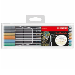 Pen 68 Metallic 6-set in de groep Pennen / Kunstenaarspotloden en -stiften / Viltstiften bij Voorcrea (100315)