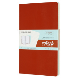 Volant Notebook Large Orange/Blue Ruled in de groep Papier & Blokken / Schrijven en noteren / Notitieboeken bij Voorcrea (100347)