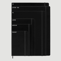 Classic Hard Cover Notebook Pocket Black in de groep Papier & Blokken / Schrijven en noteren / Notitieboeken bij Voorcrea (100349_r)