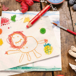 Woody 3-in-1 Kleurpotloden 10-set (3 jaar+) in de groep Kids / Kinderpotloden en -stiften / Kleurpotloden voor kinderen bij Voorcrea (100444)