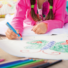 Woody 3-in-1 Kleurpotloden 18-set + puntenslijper en penseel (3 jaar+) in de groep Kids / Kinderpotloden en -stiften / Kleurpotloden voor kinderen bij Voorcrea (100445)