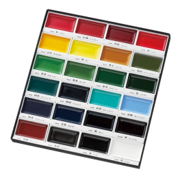 Gansai Tambi Aquarel 24-set in de groep Kunstenaarsmateriaal / Kunstenaarsverf / Aquarelverf bij Voorcrea (101077)