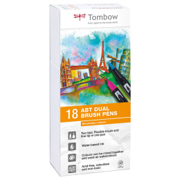 ABT Dual Brush pen 18-set Secondary in de groep Pennen / Kunstenaarspotloden en -stiften / Brushpennen bij Voorcrea (101097)