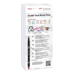 ABT Dual Brush pen 18-set Secondary in de groep Pennen / Kunstenaarspotloden en -stiften / Penseelstiften bij Voorcrea (101097)
