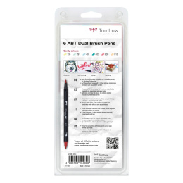 ABT Dual Brush pen 6-set Candy in de groep Pennen / Kunstenaarspotloden en -stiften / Penseelstiften bij Voorcrea (101108)