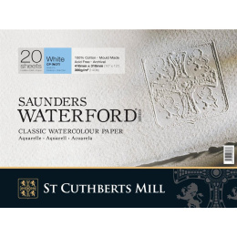 Saunders Waterford Aquarelblok White CP/NOT 41x31 cm 300g in de groep Papier & Blokken / Tekenblokken / Aquarelblokken bij Voorcrea (101511)