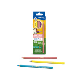 Super Ferby 6-set Pastel (+3 jaar) in de groep Kids / Kinderpotloden en -stiften / Kleurpotloden voor kinderen bij Voorcrea (101585)