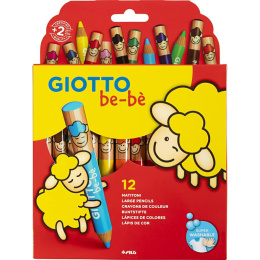 Be-bè Kleurpotloden 12-set (2 jaar +) in de groep Kids / Kinderpotloden en -stiften / Kleurpotloden voor kinderen bij Voorcrea (101597)