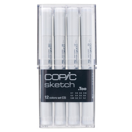 Sketch 12-set CG Cool Grey in de groep Pennen / Kunstenaarspotloden en -stiften / Illustratiemarkers bij Voorcrea (103311)