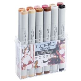 Sketch 12-set Skin tones in de groep Pennen / Kunstenaarspotloden en -stiften / Illustratiemarkers bij Voorcrea (103313)