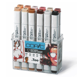 Classic 12-set Skin tones in de groep Pennen / Kunstenaarspotloden en -stiften / Illustratiemarkers bij Voorcrea (103314)
