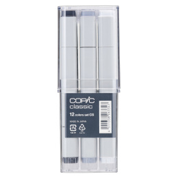 Classic 12-set Cool Gray in de groep Pennen / Kunstenaarspotloden en -stiften / Illustratiemarkers bij Voorcrea (103317) Classic 12-set Cool Gray in de groep Pennen / Kunstenaarspotloden en -stiften / Illustratiemarkers bij Voorcrea (103317)