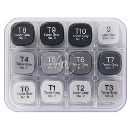 Classic 12-set Toner Gray in de groep Pennen / Kunstenaarspotloden en -stiften / Illustratiemarkers bij Voorcrea (103318) Classic 12-set Toner Gray in de groep Pennen / Kunstenaarspotloden en -stiften / Illustratiemarkers bij Voorcrea (103318)