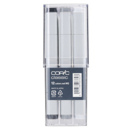 Classic 12-set Neutral Gray in de groep Pennen / Kunstenaarspotloden en -stiften / Illustratiemarkers bij Voorcrea (103319)