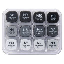 Classic 12-set Neutral Gray in de groep Pennen / Kunstenaarspotloden en -stiften / Illustratiemarkers bij Voorcrea (103319)
