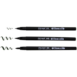 Pigma Brush Pen 3-set in de groep Pennen / Kunstenaarspotloden en -stiften / Penseelstiften bij Voorcrea (103502)