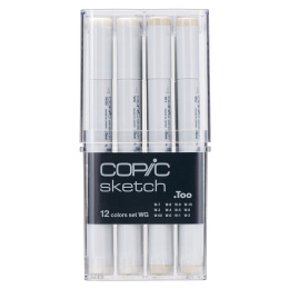 Sketch 12-set Warm Grey in de groep Pennen / Kunstenaarspotloden en -stiften / Illustratiemarkers bij Voorcrea (103503)