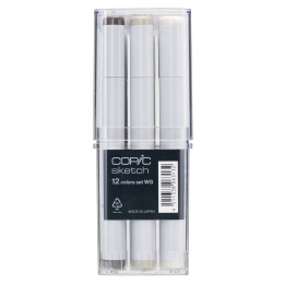 Sketch 12-set Warm Grey in de groep Pennen / Kunstenaarspotloden en -stiften / Illustratiemarkers bij Voorcrea (103503)