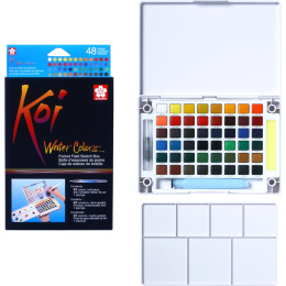 Koi Water Colors Sketch Box 48 in de groep Kunstenaarsmateriaal / Kunstenaarsverf / Aquarelverf bij Voorcrea (103506)