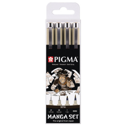 Pigma Sepia Manga 4-set in de groep Pennen / Schrijven / Gelpennen bij Voorcrea (103540)