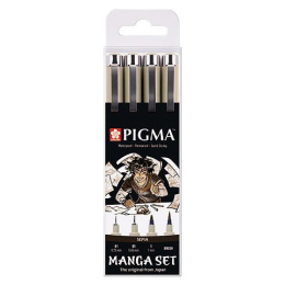Pigma Sepia Manga 4-set in de groep Pennen / Schrijven / Gelpennen bij Voorcrea (103540)