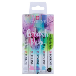 Ecoline Brush Pen Pastel 5-set in de groep Pennen / Kunstenaarspotloden en -stiften / Penseelstiften bij Voorcrea (103709)