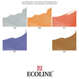 Ecoline Aquarelverf Additional 5-set in de groep Kunstenaarsmateriaal / Kunstenaarsverf / Aquarelverf bij Voorcrea (103783)