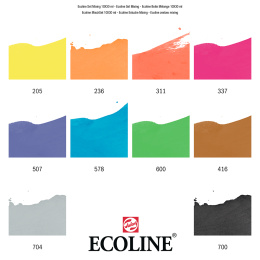 Ecoline Mixing Aquarelverf 10-set in de groep Kunstenaarsmateriaal / Kunstenaarsverf / Aquarelverf bij Voorcrea (103784)