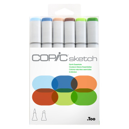 Sketch 6-pack Earth Essentials in de groep Pennen / Kunstenaarspotloden en -stiften / Illustratiemarkers bij Voorcrea (103861)