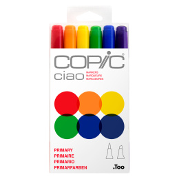 Ciao 6-pack Primary in de groep Pennen / Kunstenaarspotloden en -stiften / Illustratiemarkers bij Voorcrea (103865)