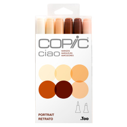 Ciao 6-pack Portrait in de groep Pennen / Kunstenaarspotloden en -stiften / Illustratiemarkers bij Voorcrea (103866)