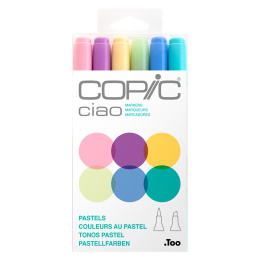 Ciao 6-pack Pastels in de groep Pennen / Kunstenaarspotloden en -stiften / Illustratiemarkers bij Voorcrea (103867)