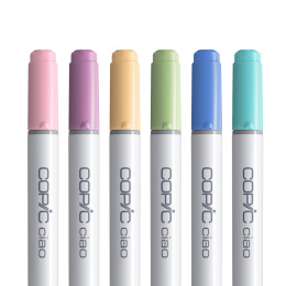 Ciao 6-pack Pastels in de groep Pennen / Kunstenaarspotloden en -stiften / Illustratiemarkers bij Voorcrea (103867)