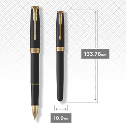 Sonnet Black/Gold Vulpen Medium in de groep Pennen / Fine Writing / Vulpennen bij Voorcrea (104695)