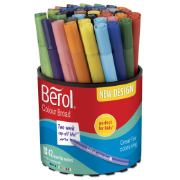Colour Broad Tip 42-pack (3 jaar+) in de groep Kids / Kinderpotloden en -stiften / Viltstiften voor kinderen bij Voorcrea (104846)